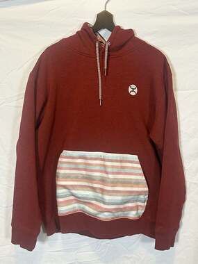 Hooey Hoodie Size XL Maroon Pullover Sweatshirt